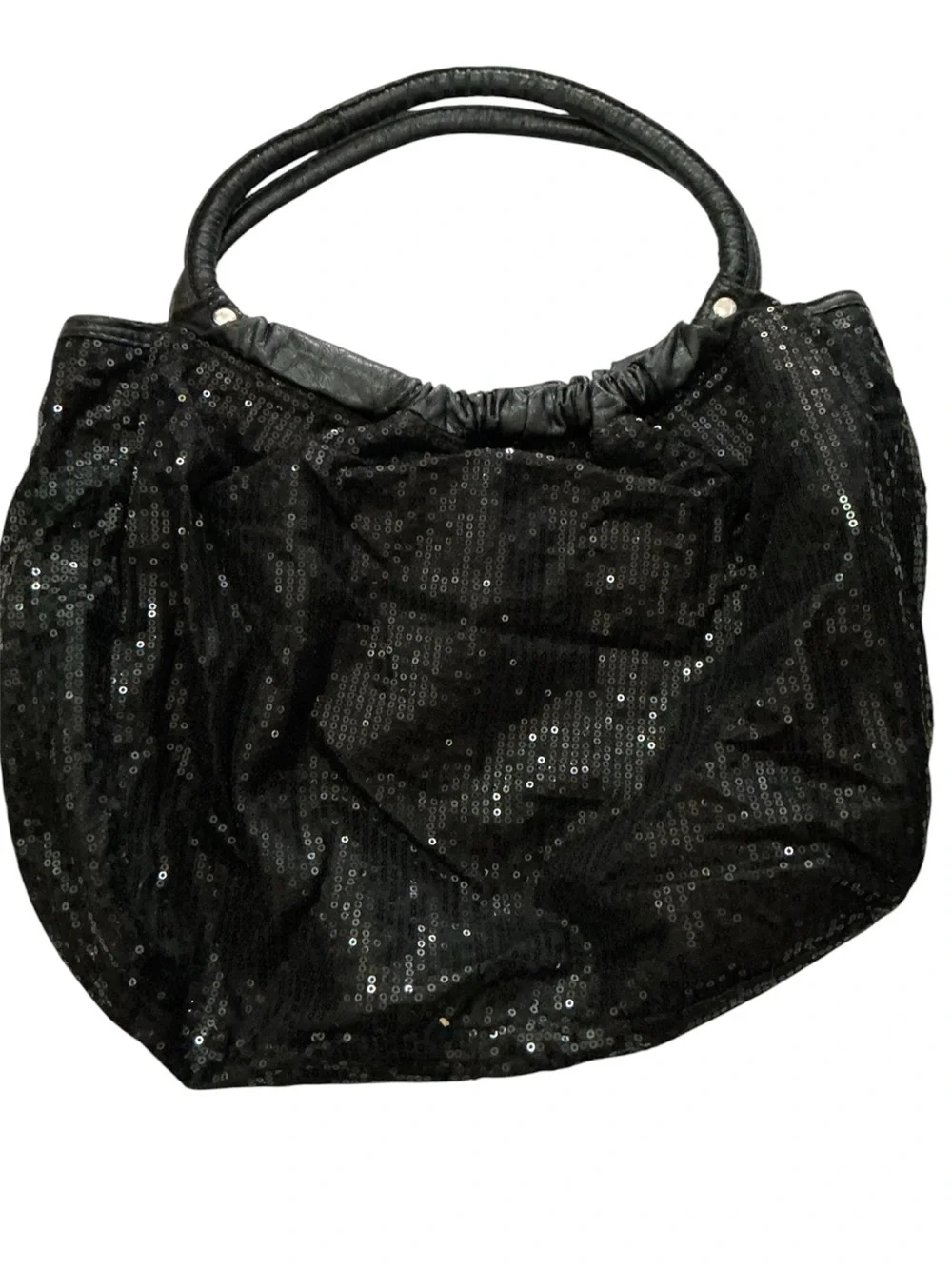 Black Sequin Tote Bag - Women